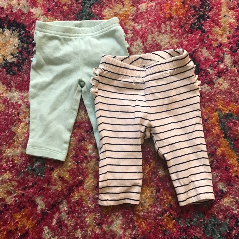 Ruffle bottom baby girl pants